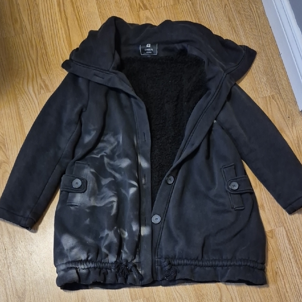 Source Unknown Black Hooded Puffer Jacket Size S See Measurements
